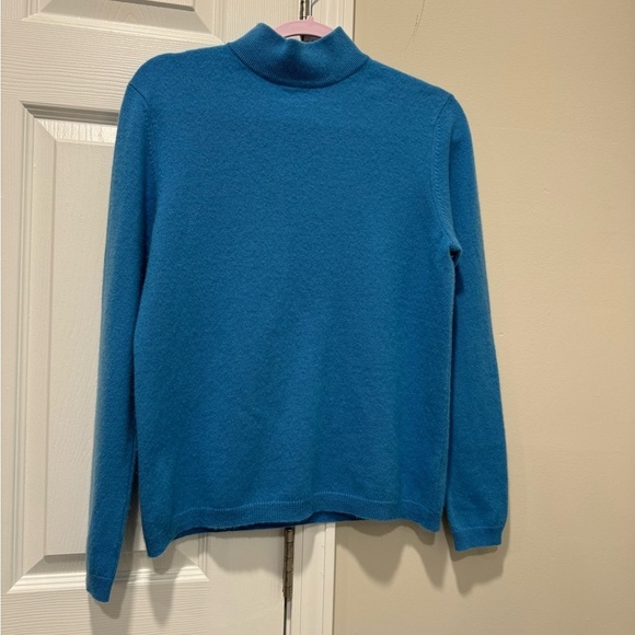 Charter Club 100% Cashmere Pullover
Sweater 2-Ply M Mock Neck Blue - Picture 2 of 8